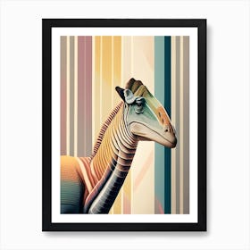 Edmontosaurus Pastel Dinosaur Art Print