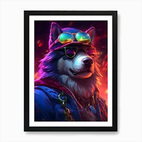 Alaskan Malamute Dog Art Print