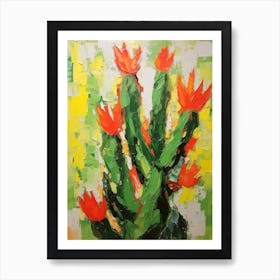 Cactus Painting Old Man Cactus 1 Art Print