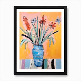 Flower Painting Fauvist Style Kangaroo Paw 1 Art Print