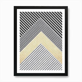 Mountains In Lines 2 Art Print