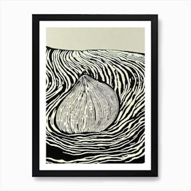 Barnacle Linocut Art Print