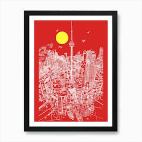 Toronto! (Red) Art Print