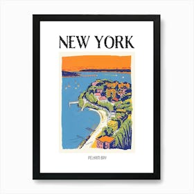 Pelham Bay New York Colourful Silkscreen Illustration 3 Poster Art Print