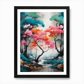 Sakura Trees 5 Art Print