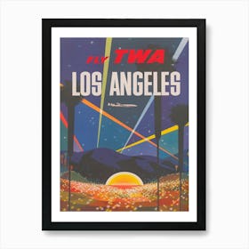 Los Angeles California Vintage Travel Poster Art Print