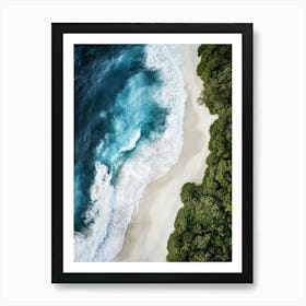 Aerial View Of A Tropical Beach 4 Art Print