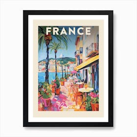 Cannes France 6 Fauvist Painting  Travel Poster Art Print