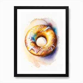 Churro Donut Cute Neon 4 Art Print