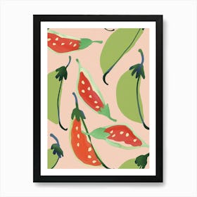 Peas In Pods Abstract Pattern 1 Art Print