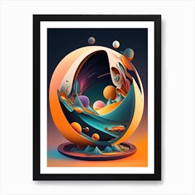 Physics Comic Space Space Art Print