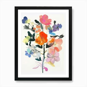 Portulaca 2 Collage Flower Bouquet Art Print