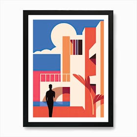 Costa Del Sol, Spain, Bold Outlines 4 Art Print