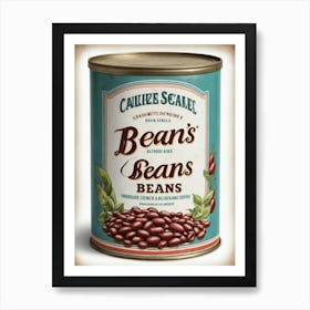 Vegetables Kitchen Wall Art Beans  Art Print