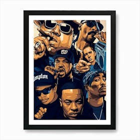 Hip Hop,American Rapper Music Singer Art Print