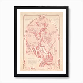 Máje, Alphonse Mucha Art Print