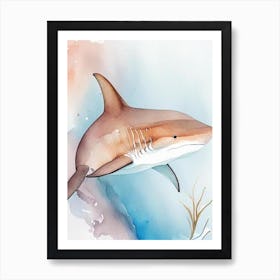 Carpet Shark 2 Watercolour Art Print