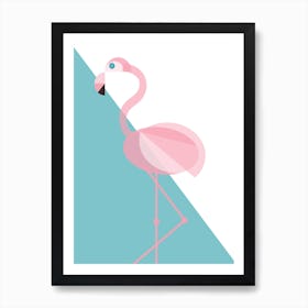Geometric Flamingo Art Print