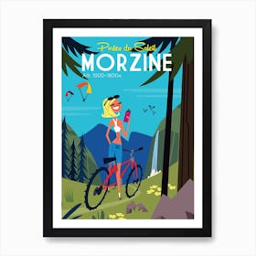 Morzine Mountain Bike Poster Art Print