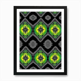 Green And Black Abstract 1 Art Print