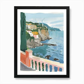 Travel Poster Happy Places Sorrento 4 Art Print