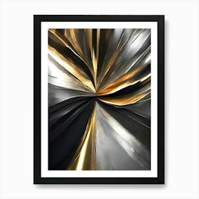 Abstract Gold And Black Art Print