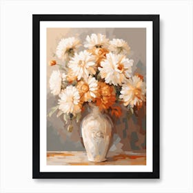 Marigold Flower Still Life Painting 2 Dreamy Art Print