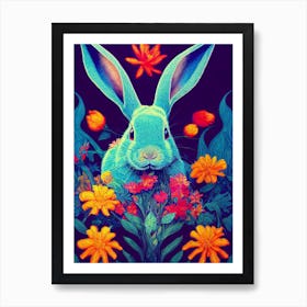 Colorful Rabbit Art Print