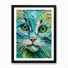 Cat abstract 1 Art Print