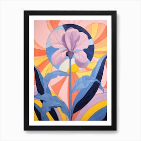 Iris 4 Hilma Af Klint Inspired Pastel Flower Painting Art Print