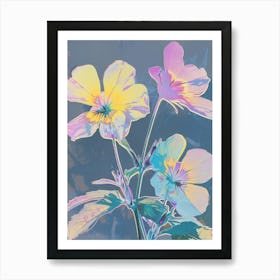 Iridescent Flower Evening Primrose 4 Art Print