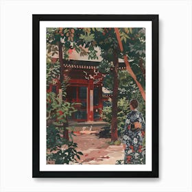 In The Garden Meiji Shrine Japan 3 Art Print