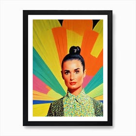 Demi Moore Colourful Pop Movies Art Movies Art Print