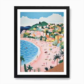 Playa De Las Teresitas, Tenerife, Spain, Matisse And Rousseau Style 4 Art Print