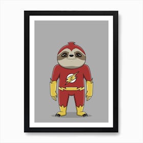 Flash sloth Art Print
