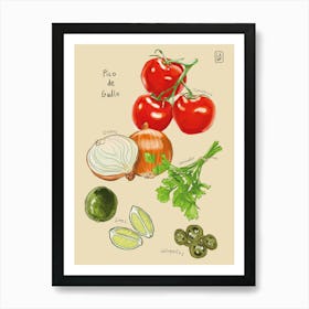 Pico de Gallo  Art Print