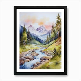 mountain forest landscape.3 Art Print