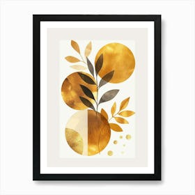 Gold Leaf Print 1 Art Print