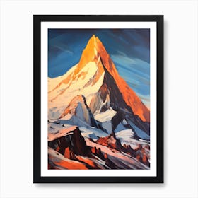 Masherbrum Pakistan 2 Mountain Painting Art Print