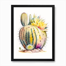 Barrel Cactus Storybook Watercolours Art Print