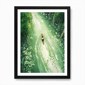 Canoeing In The Jungle Art Print