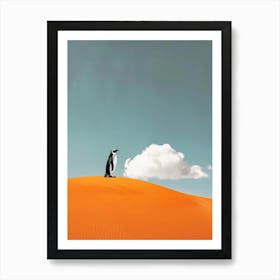 Penguin In The Desert 11 Art Print