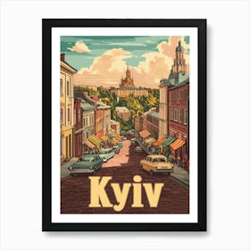 Aihrgdesign A Classic 1960s Travel Poster For Kyiv 1 Art Print