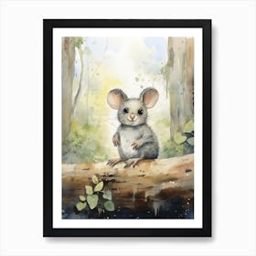 Adorable Chubby Foraging Possum 2 Art Print