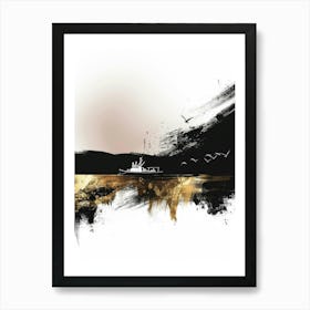 Black And Gold Canvas Print 1 Art Print