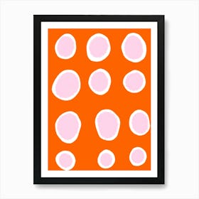 Orange circles 1 Art Print