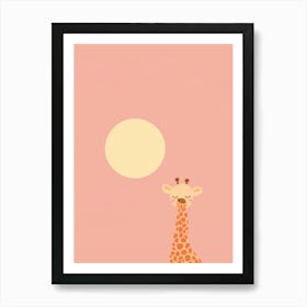 Giraffe Wallpaper Art Print