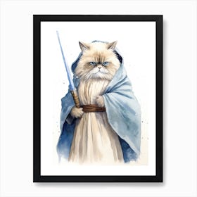 Himalayan Cat As A Jedi 4 Art Print