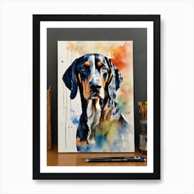 Bluetick Coonhound Art Print