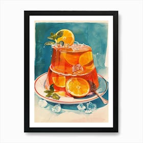 Retro Orange Jelly Vintage Cookbook Inspired 2 Art Print